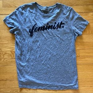 Cotton Bureau Feminist T-Shirt Cute Calligraphy XXL Heather Gray